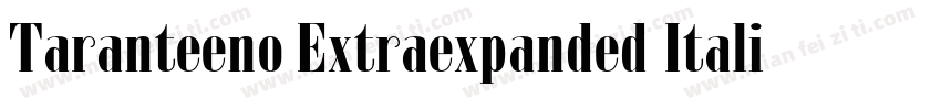 Taranteeno Extraexpanded Italic字体转换